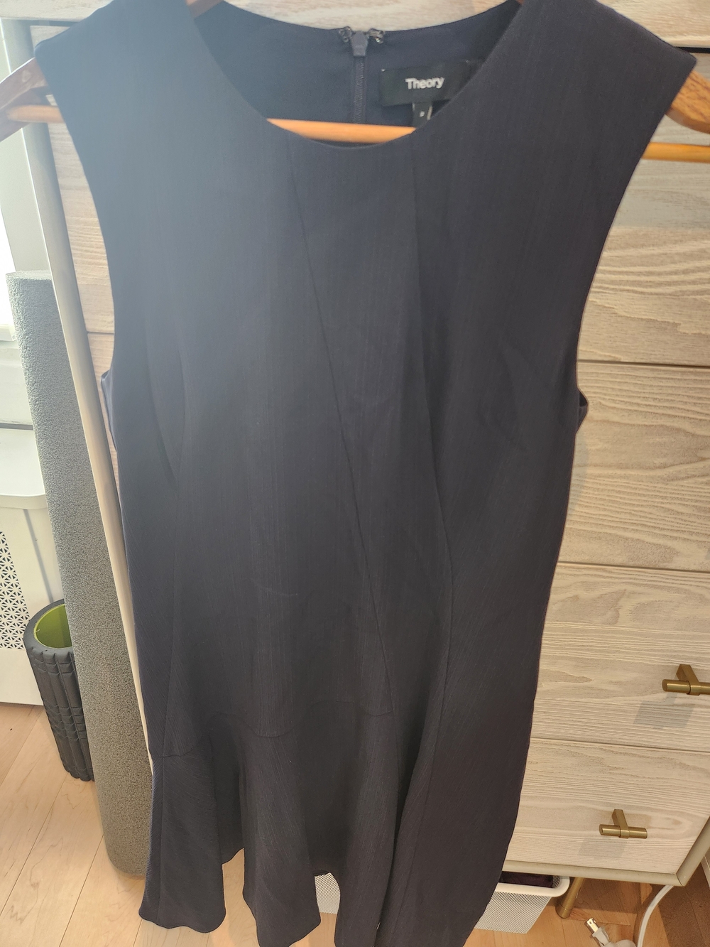 Theory Navy Sleeveless Sheath Dress